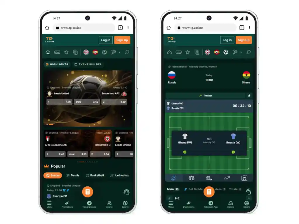 ставки на спорт в tgcasino
